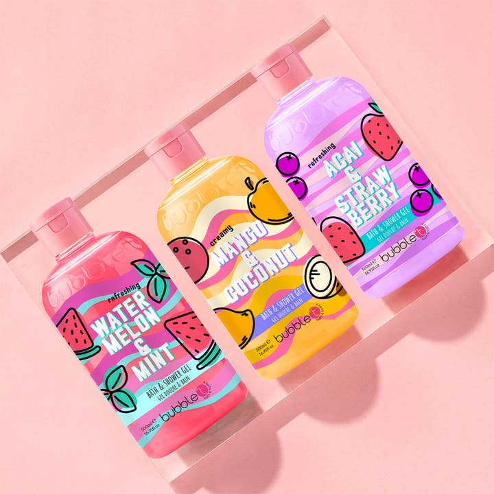 Bubble T Cosmetics - Wholesale Body Wash/Shower Gel - Mango & Coconut Smoothie Body Wash (500ml)