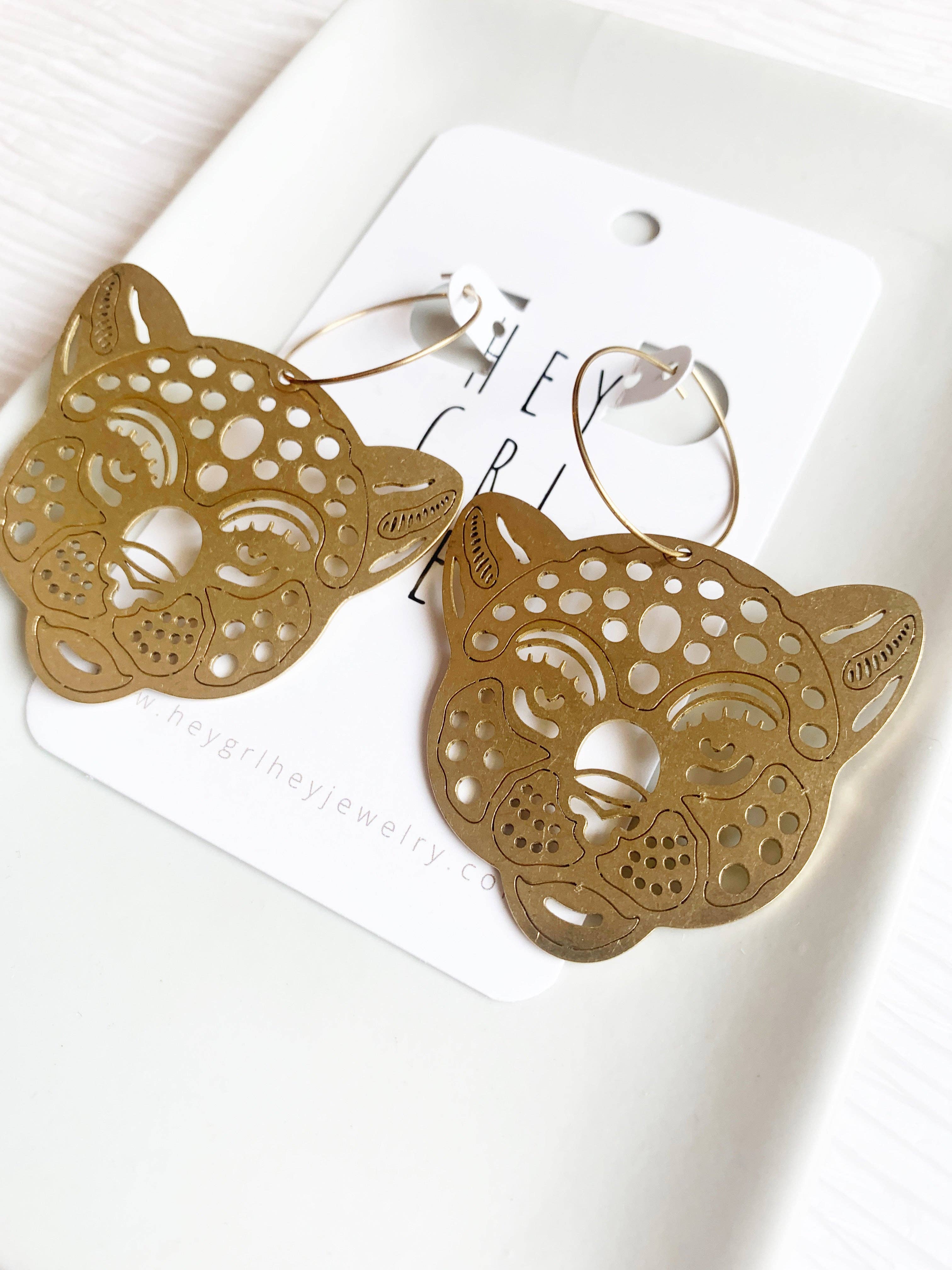 Hey Grl Hey Jewelry - Wholesale Dangle Earrings - The Leopard Hoops3