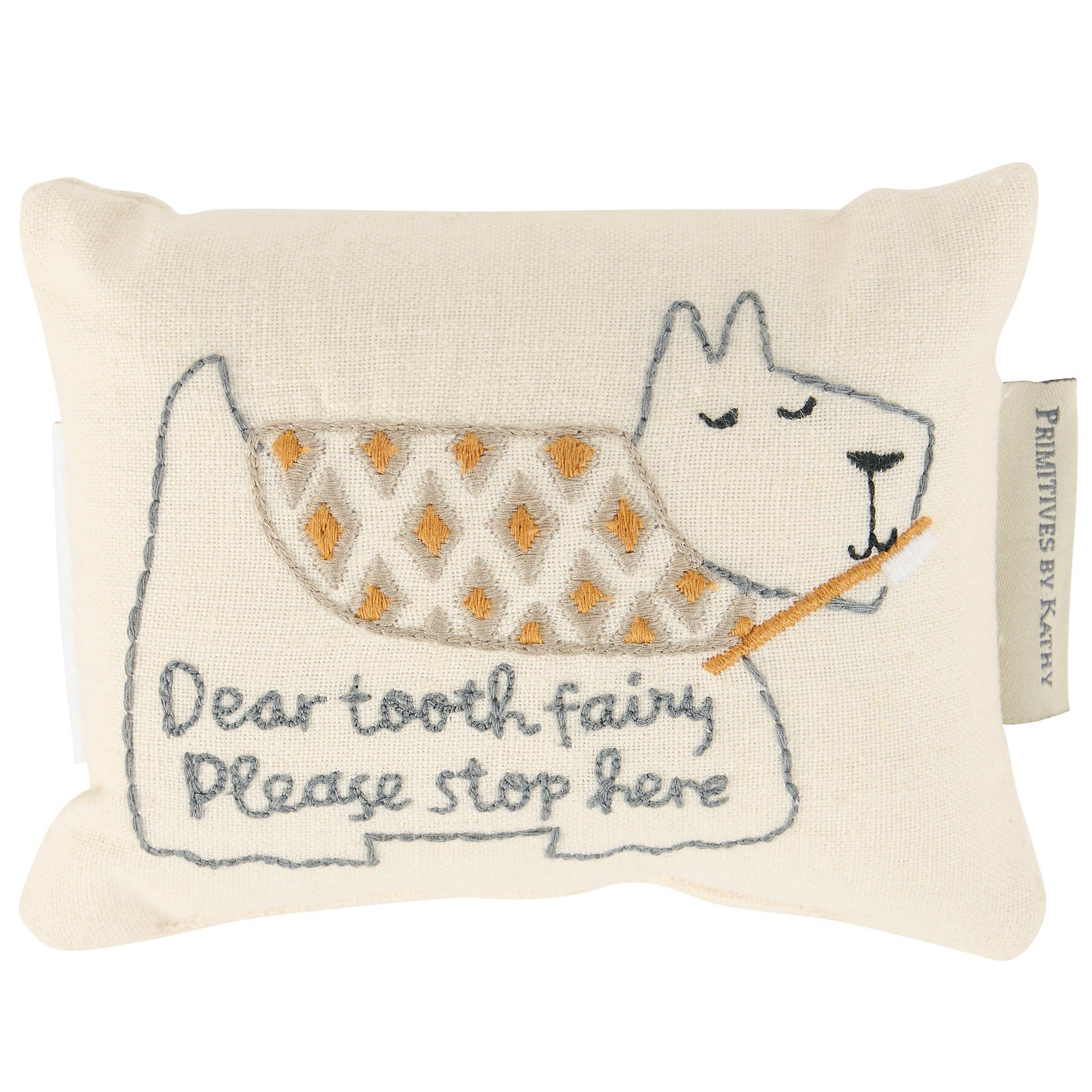 Primitives by Kathy - Wholesale Toothfairy Pillow - Kids - Puppy Tooth Fairy Pillow2