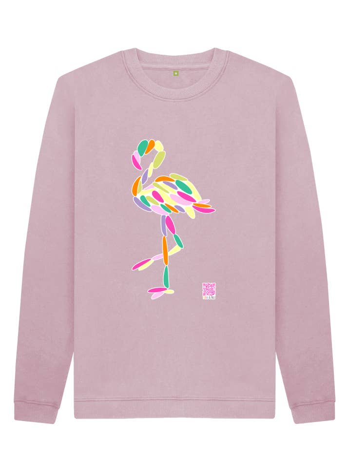 Roze flamingo sweatshirt voor kinderen voor wholesale door Dodo & Pals