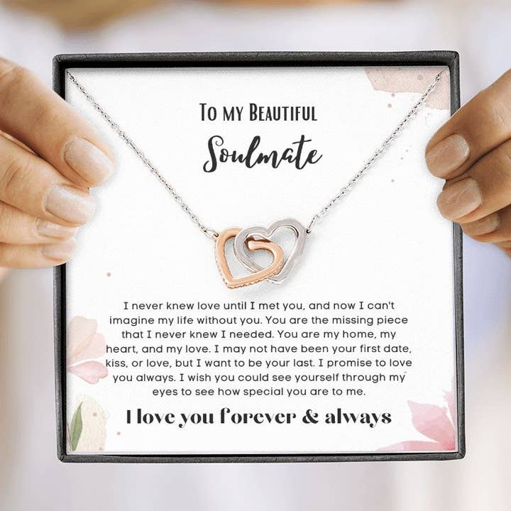 To my soulmate Interlocking hearts for wholesale by Lavender Roses