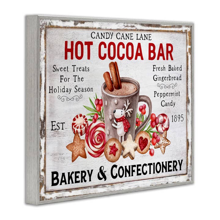 Stupell Industries - Vente Art mural pour les fêtes - Fête artistique encadrée de confiseries au chocolat chaud7