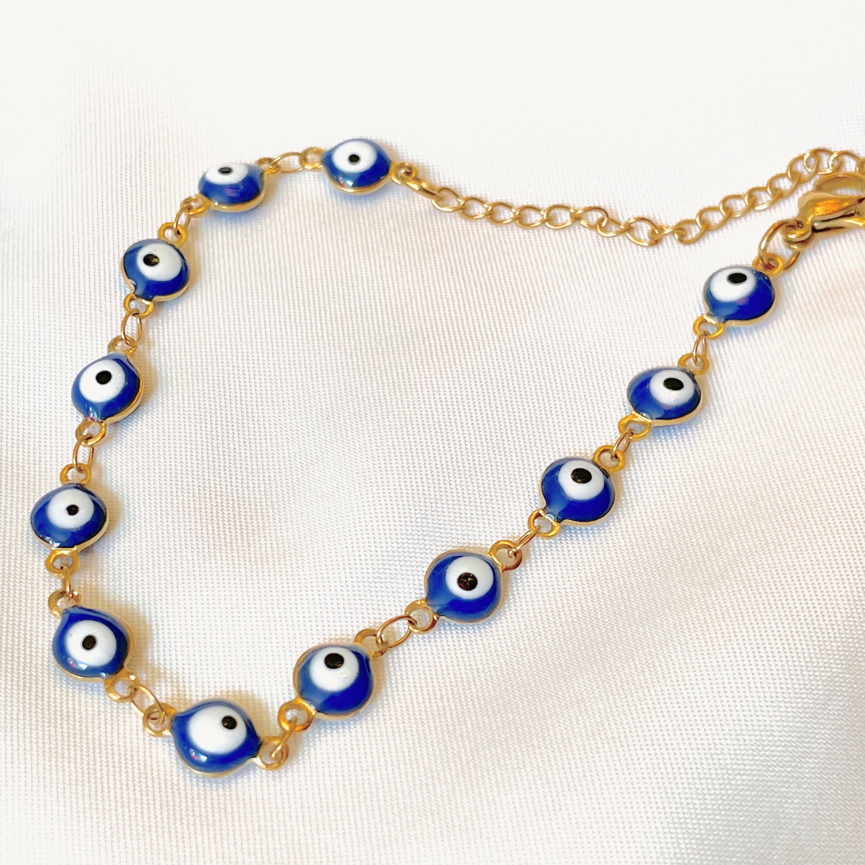 Blueyejewelry - Wholesale Charm/Dangle Bracelet - Evil Eye Bracelet - Tarnish-free Blue Eye Bracelet 11