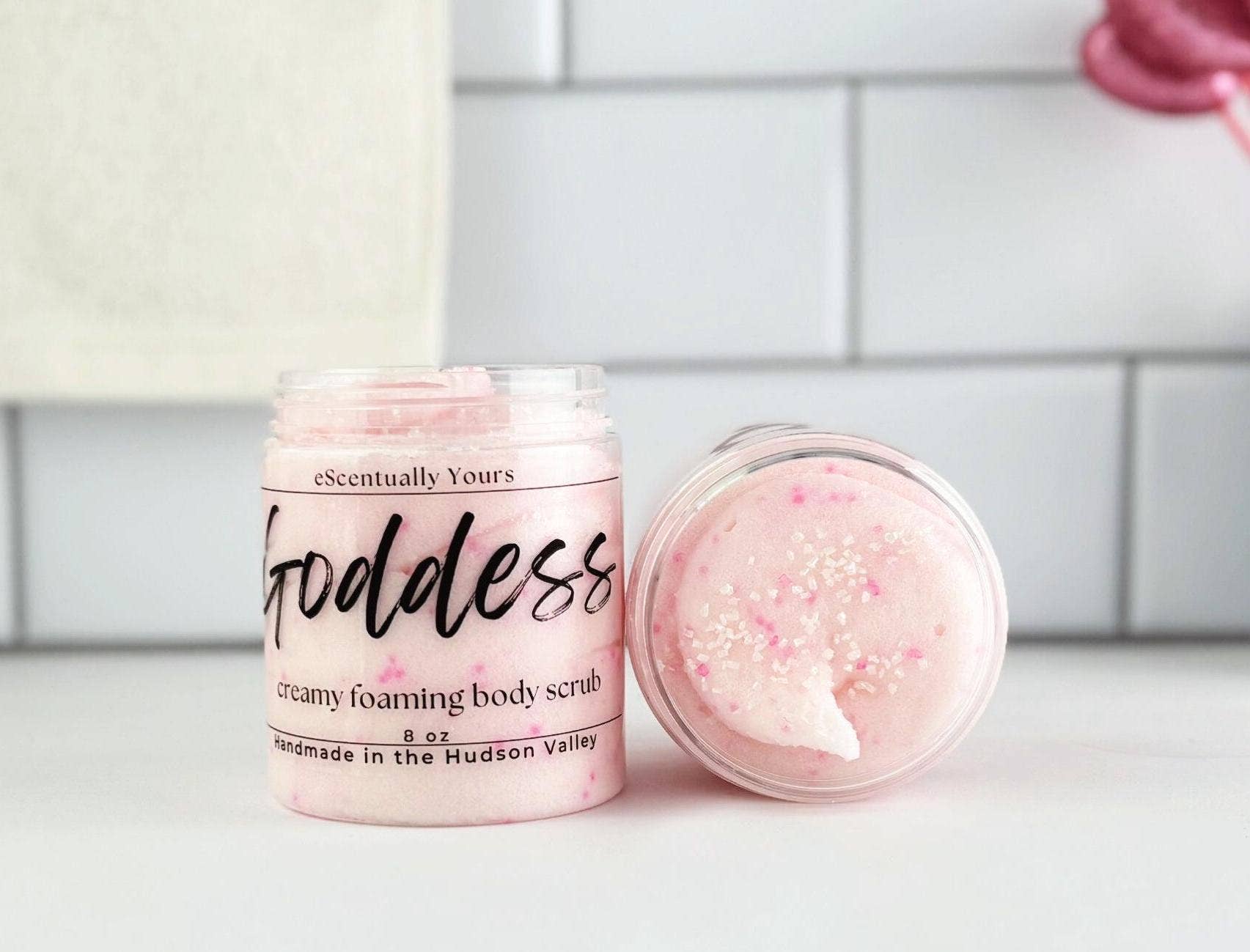 eScentually Yours - Wholesale Body Scrub/Exfoliant - Pink Sugar Handmade Whipped Foaming Scrub Body Wash - Vegan2