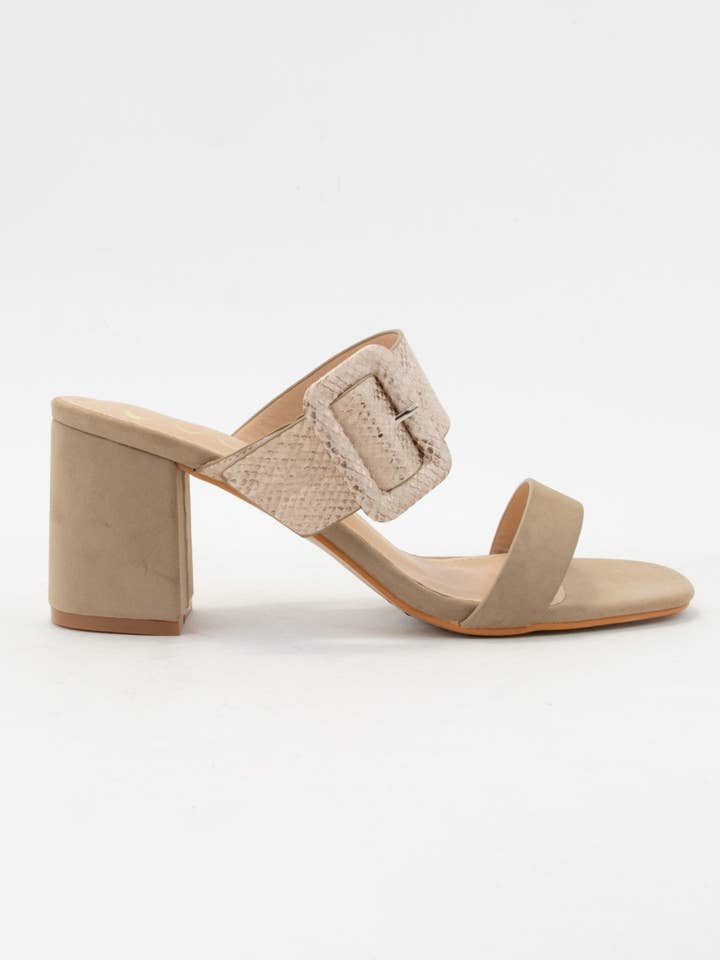 OFF WHITE SALLY DOUBLE STRAP SLIP-ON STYLE BLOCK HEEL SANDAL for wholesale on Faire6