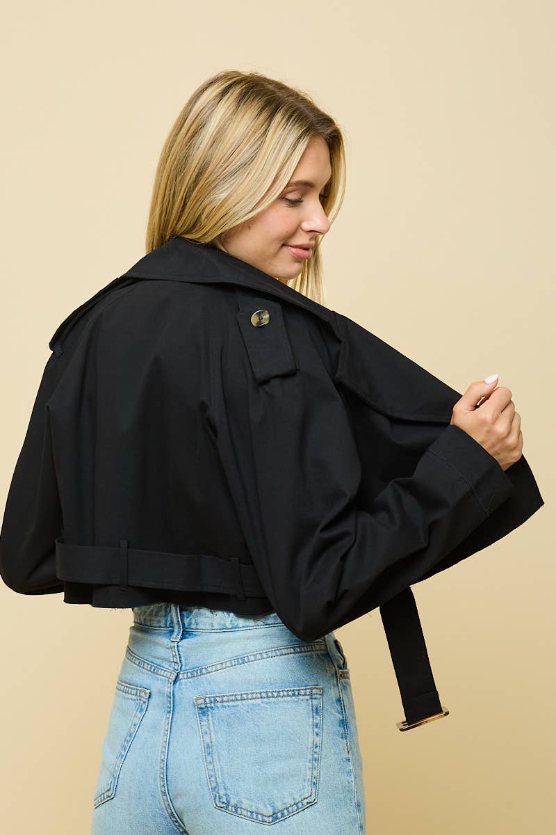 ANWND - Vendita all'ingrosso Giacca - Donna - 2509 - GIACCA TRENCH CORTA4