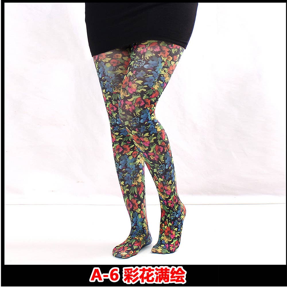SALINA TRADING INC - Wholesale Tights - Women's - Printed Tights Abstract Butterfly Floral Nylon Casual Leggings21