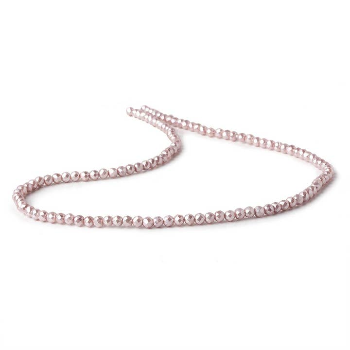 Beads of Cambay - Wholesale Beads - 3mm Teal Rose Shell Pearl micro faceted round beads 13 inch 133 pieces2