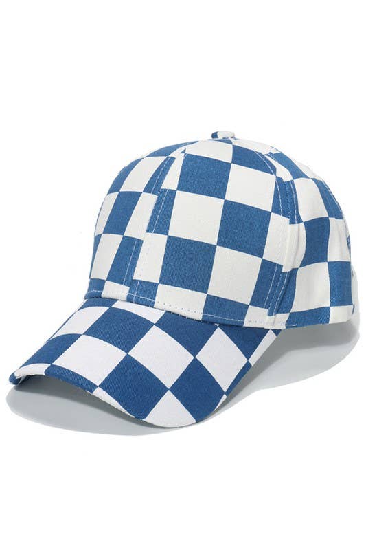 ACCITY - Wholesale Baseball Cap - Unisex - Spring Summer Checkered Baseball Cap, Sun Hat CWAH00032