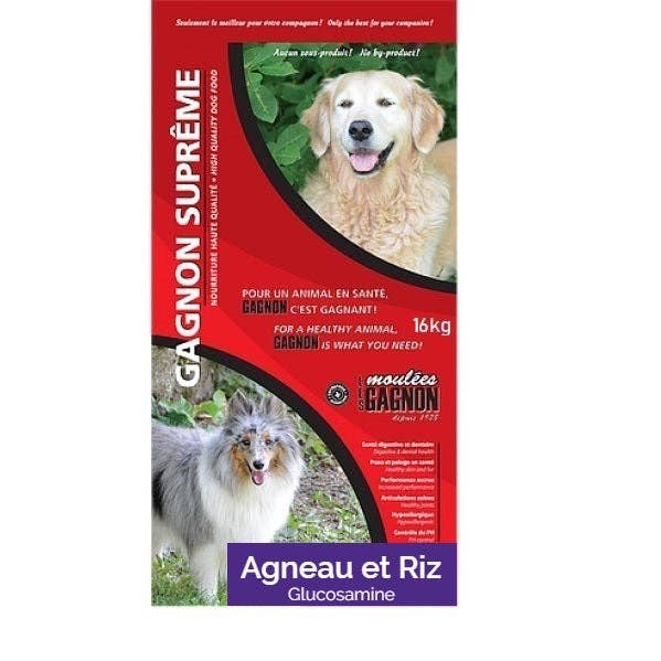 Gagnon Supreme Lamb and Rice Kibble 16kg for wholesale by La boite à Penny