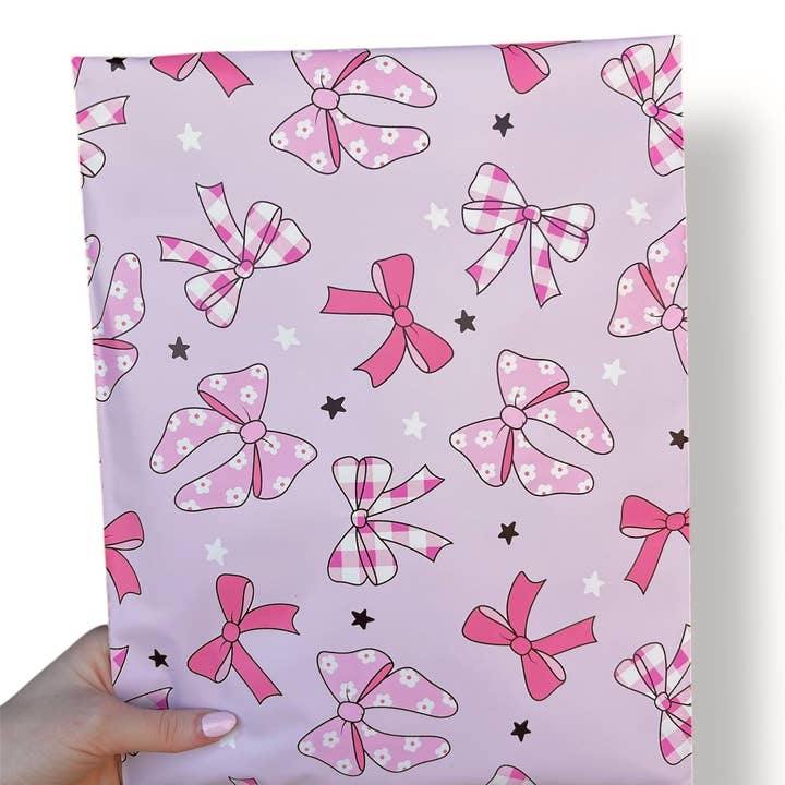 Trendy Chick Mailers - Wholesale Envelopes - 10x13 Bow-tiful Bows Poly Mailers