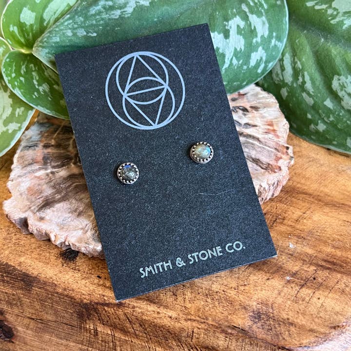 Labradorite Post Earrings for wholesale by Smith & Stone Co.