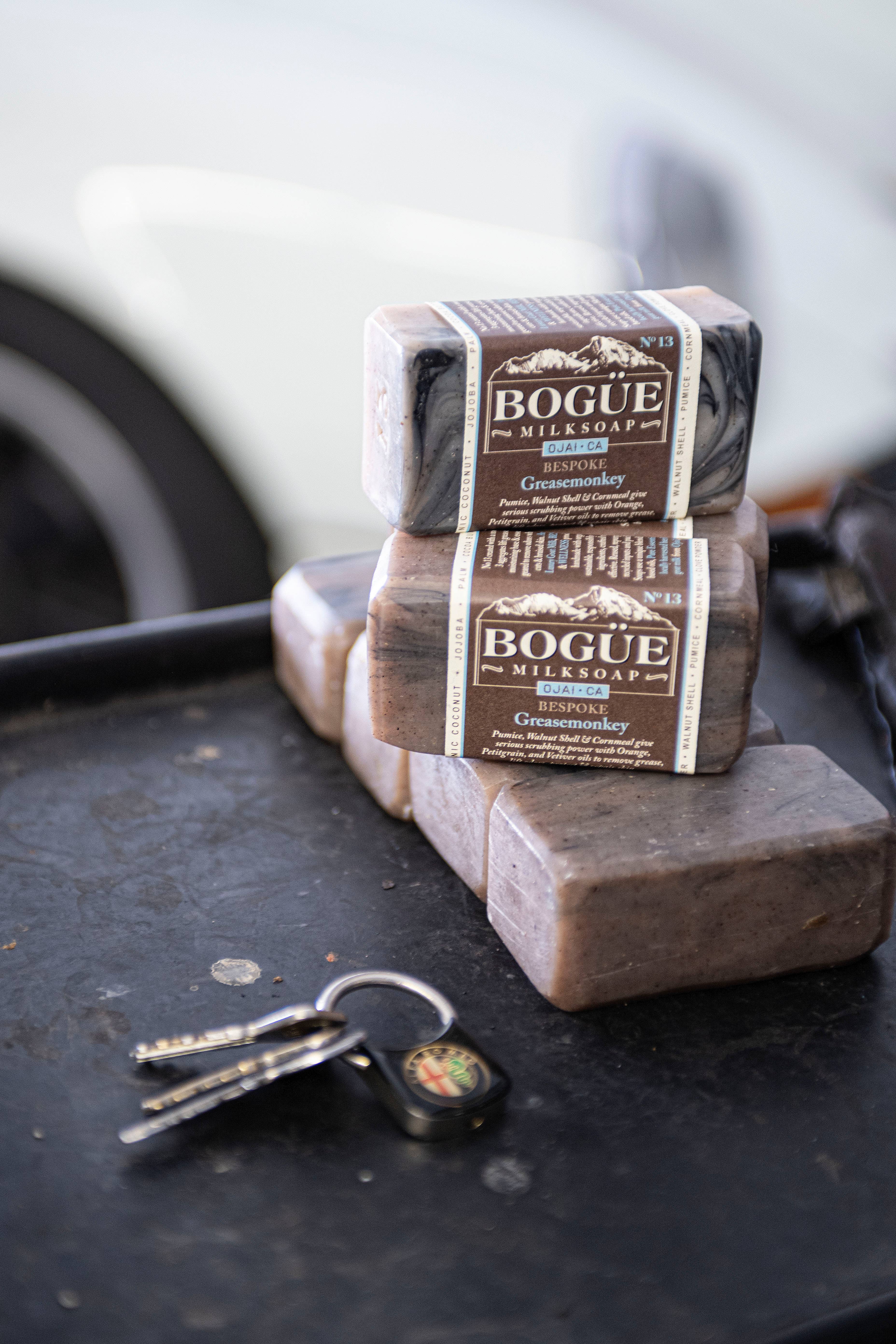 Bogue Milk Soap - Wholesale Bar Soap - No.13 BESPOKE "Greasemonkey" Blend Goat Milk Bar Soap 4.5oz1