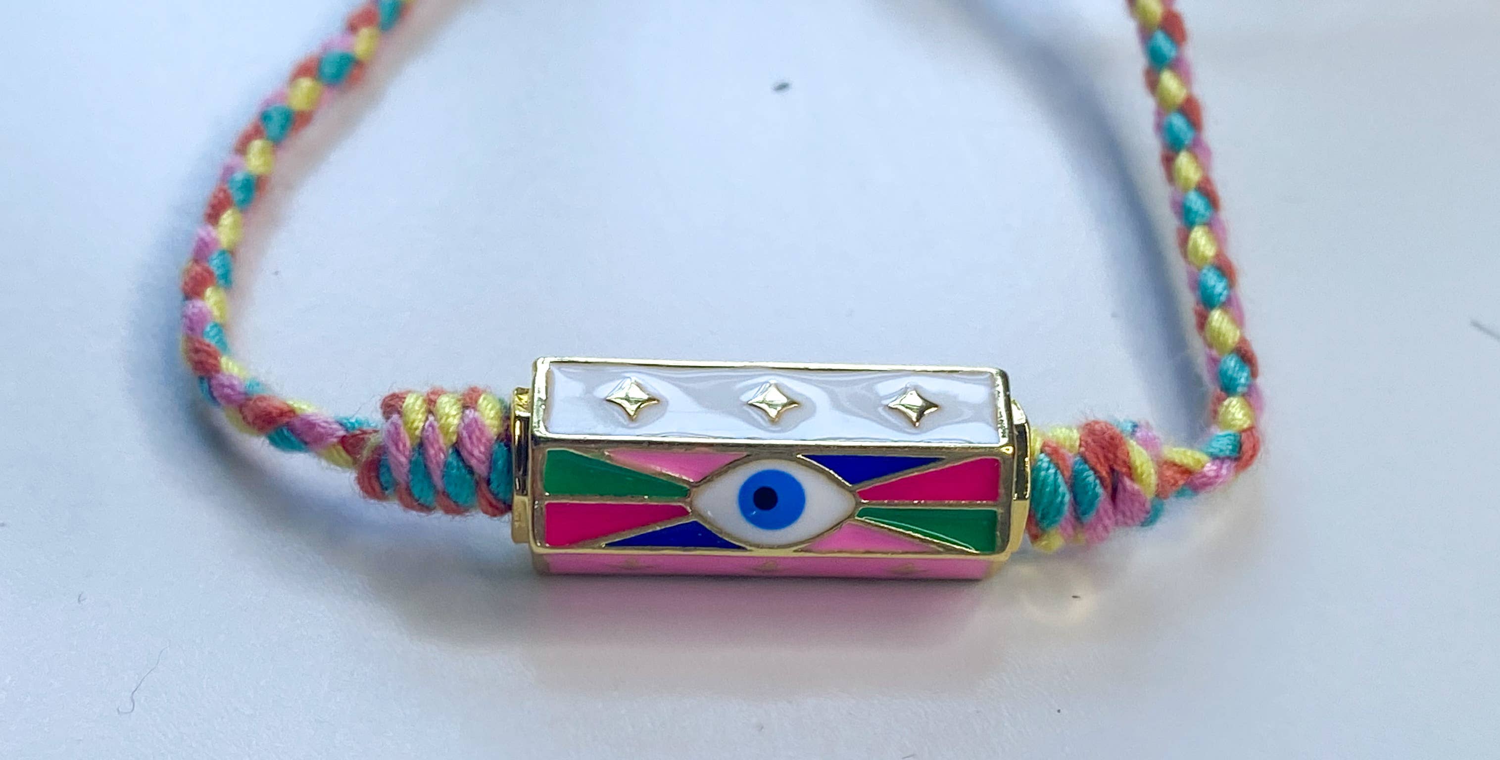 HoopLa – wholesale Charm/dangle bracelet – Friendship Bracelet- Enamel Steel, Cord, Slider fit4