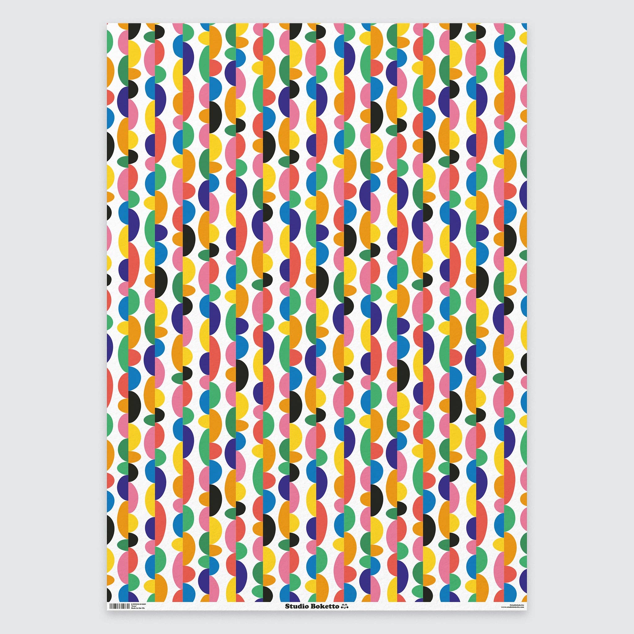 Studio Boketto - Wholesale Flat Wrap - Gene Genie Abstract Gift Wrap | Colourful Wrapping Paper
4