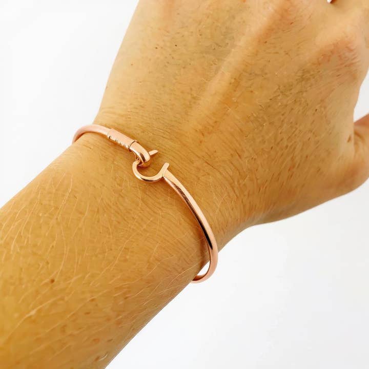 14K Rose Gold-filled Caribbean Hook Bracelet for wholesale by Isla Oddball
