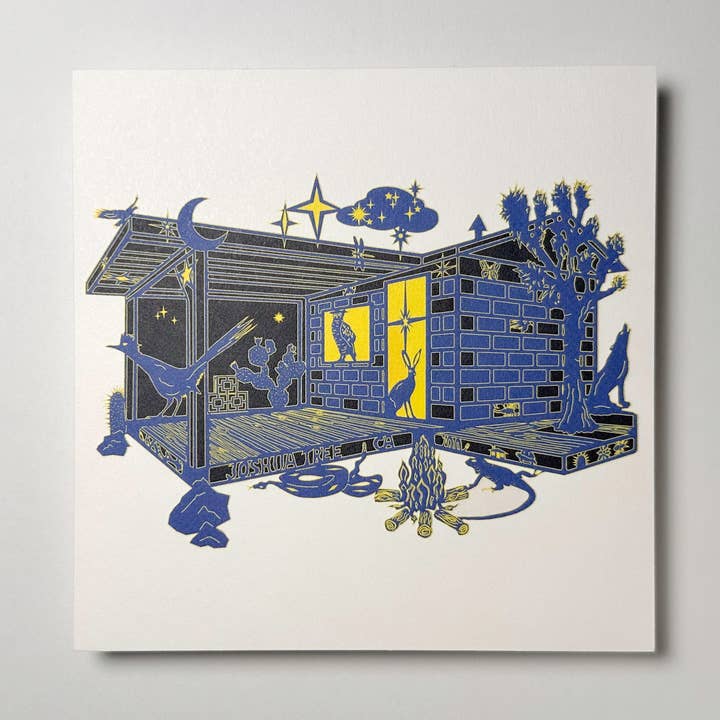 Joshua Tree: "Moon & Stars" Set of 4 postcards for wholesale by Kreaturetown