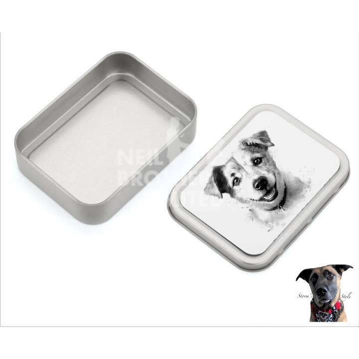 Storms Style - Wholesale Pet Treat Jar - Dog - Black and Grey Small Dog Metal Treat Tin - lots of breeds20
