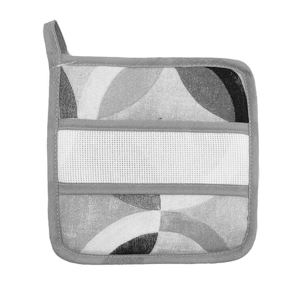 Almatex srl - Wholesale Kitchen Storage/Organizer - RITMO kitchen potholders square cm.20x20 or round diameter cm.19 with a band for embroidery13