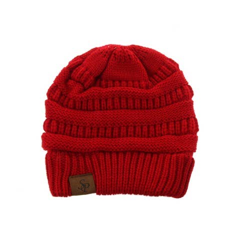 SP Sophia Collection - Wholesale Beanie - Women's - Soft Stretch Knit Ponytail Beanie0