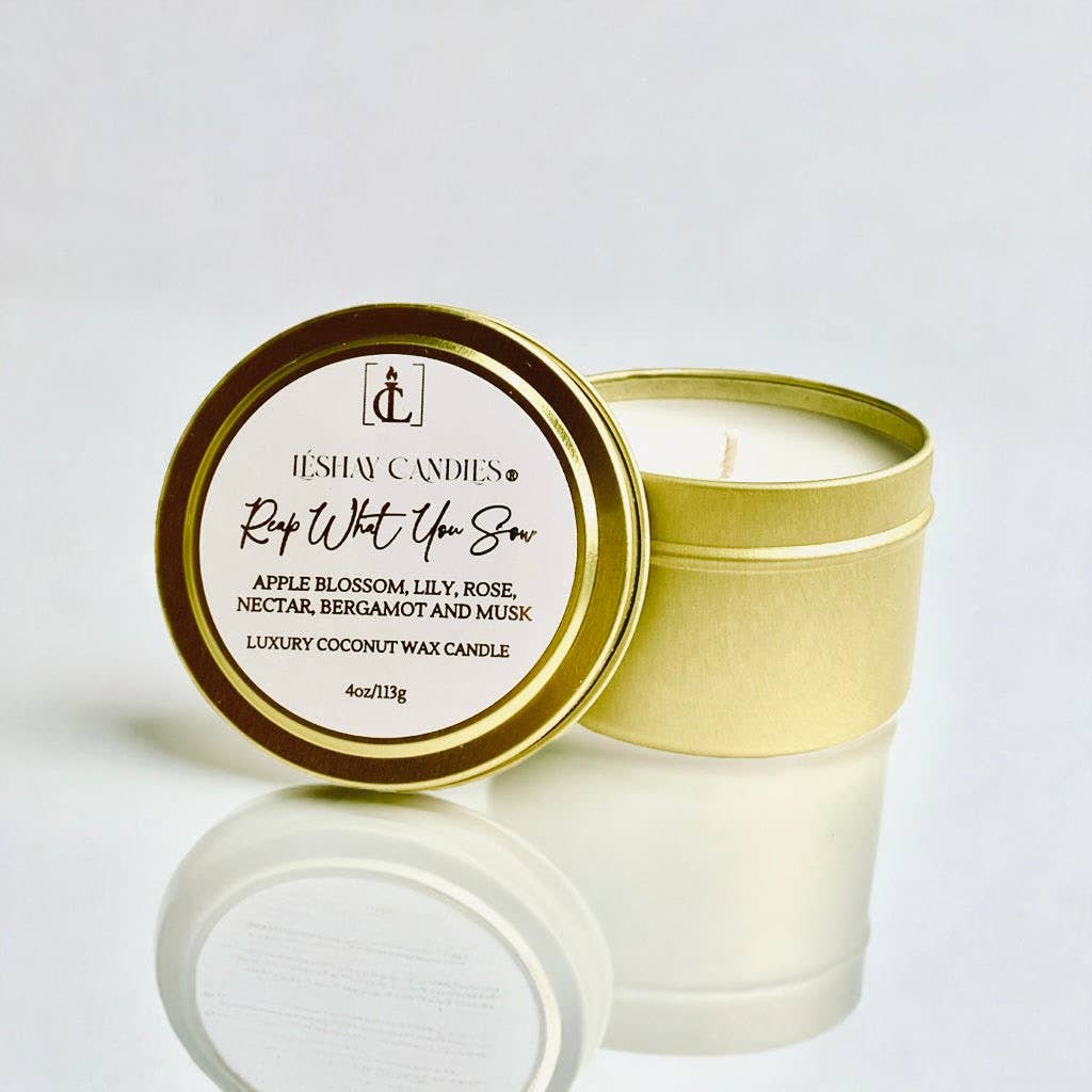 Leshay Candles, LLC - Wholesale Travel Candles - REAP WHAT YOU SOW CHRISTIAN TRAVEL LUXURY CANDLE2