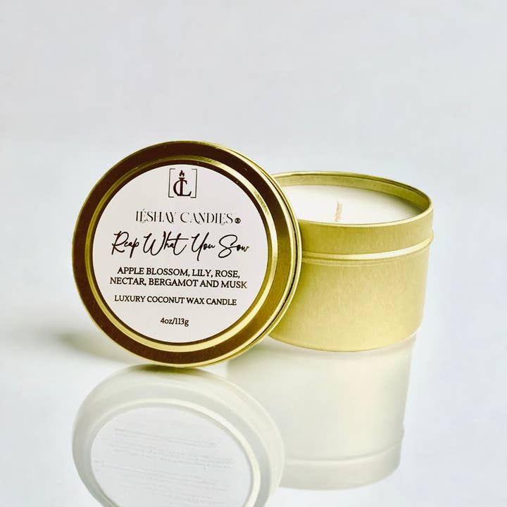 Leshay Candles, LLC - Wholesale Travel Candles - REAP WHAT YOU SOW CHRISTIAN TRAVEL LUXURY CANDLE2