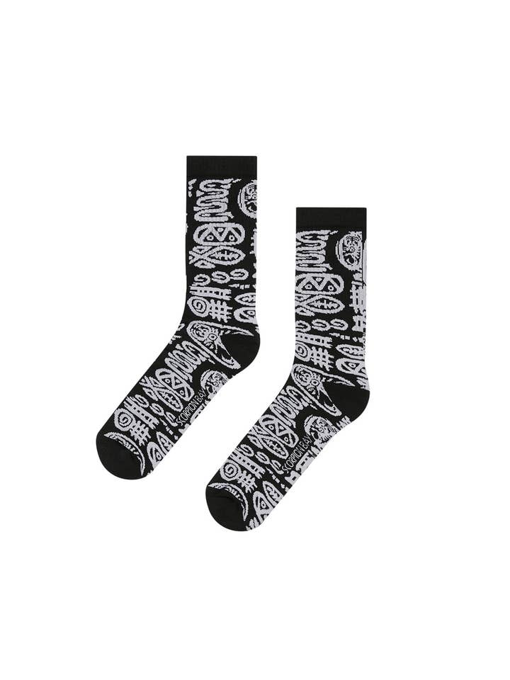 Scorpion Bay - Venta al por mayor Calcetines - Unisex - Calcetines de Rizo Scorpion Bay Negros "Aztec Escorpion"