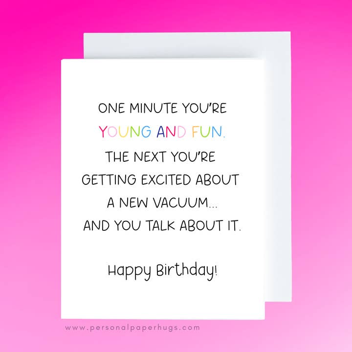 Funny Birthday Cards Getting Older for Women and Men for wholesale by Personal Paper Hugs