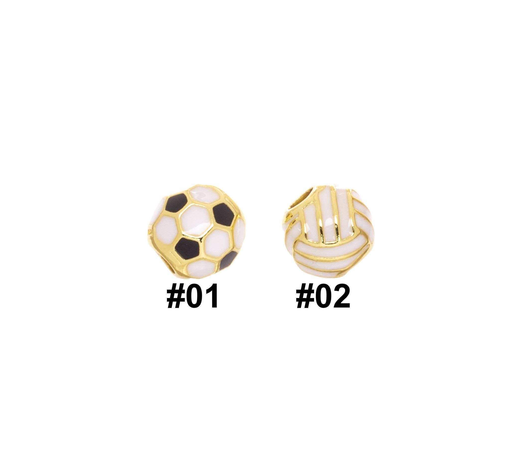 Jewel Pledge - Wholesale Individual Charm/Pendant - Soccer & Volleyball Bracelet Spacer Bead Charm SPG155,SPG1570