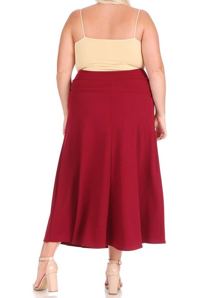 MOA COLLECTION – Saia - Mulher por atacado – Saia Longa Plus Size Flare Linha A para Mulher2