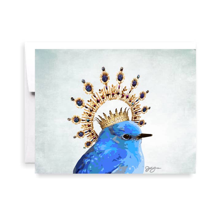Princess Blue Greeting Card for wholesale by Jennifer Geiger Art & Design
