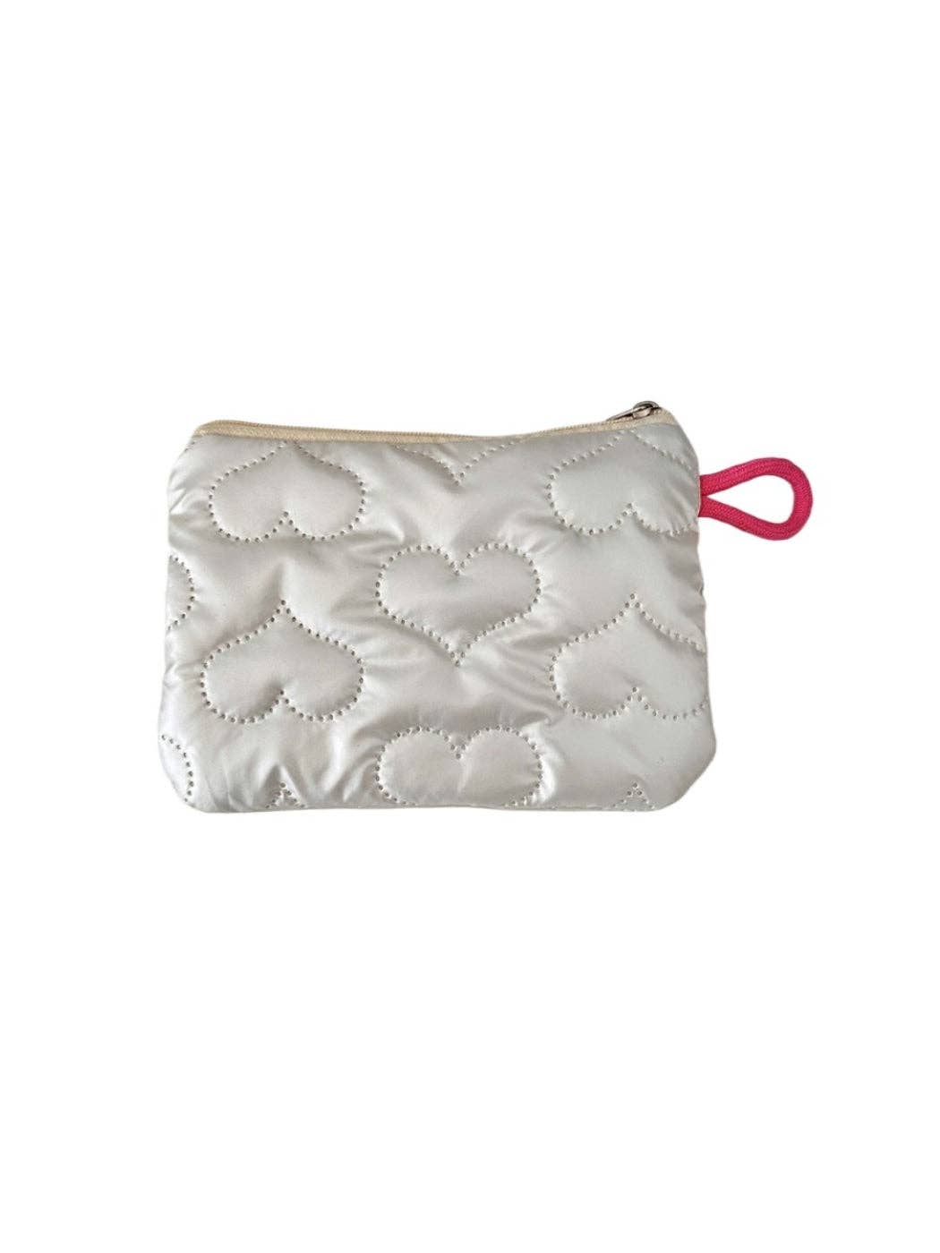 Funkyrel® Atzbranding Limited – wholesale Myntväska - Dam – Cosbai - Silver & Pink Myntbörs med Hjärtmönster4