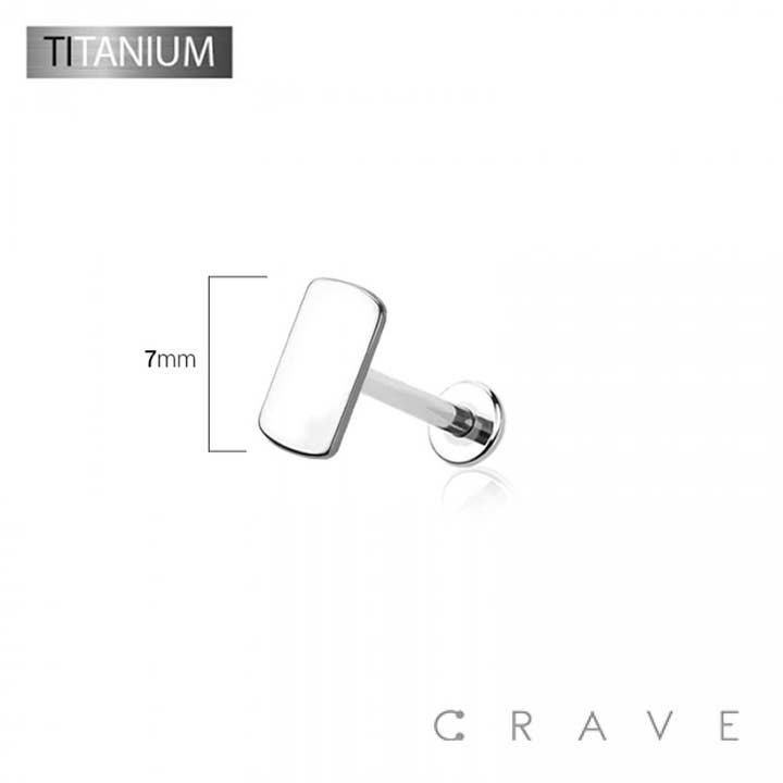 CRAVE BODY JEWELRY - Wholesale Stud/Post Earrings - IMPLANT GRADE TITANIUM INTERNALLY THREADED FLAT STRAIGHT TOP