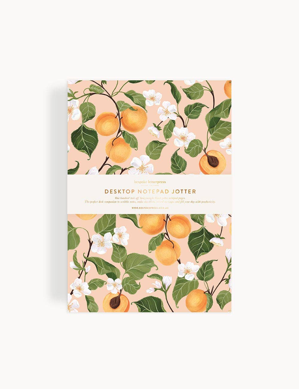 Bespoke Letterpress - Wholesale Notepad - Peaches Notepad Desktop Jotter