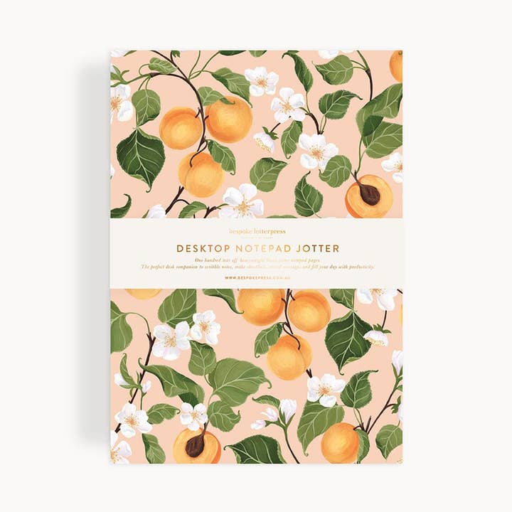 Bespoke Letterpress - Wholesale Notepad - Peaches Notepad Desktop Jotter0