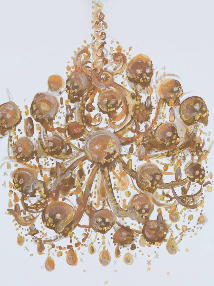 Lustre Skull - Impression giclée 8x10 pour la vente par Lisa Penz Art