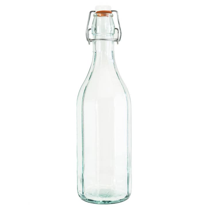 Faceted Hermetic Glass Bottle Large for wholesale by Amici Home