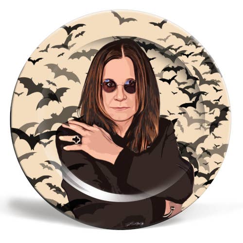 Plates 'Ozzy & Bats' by DOLLY WOLFE for wholesale by ART WOW