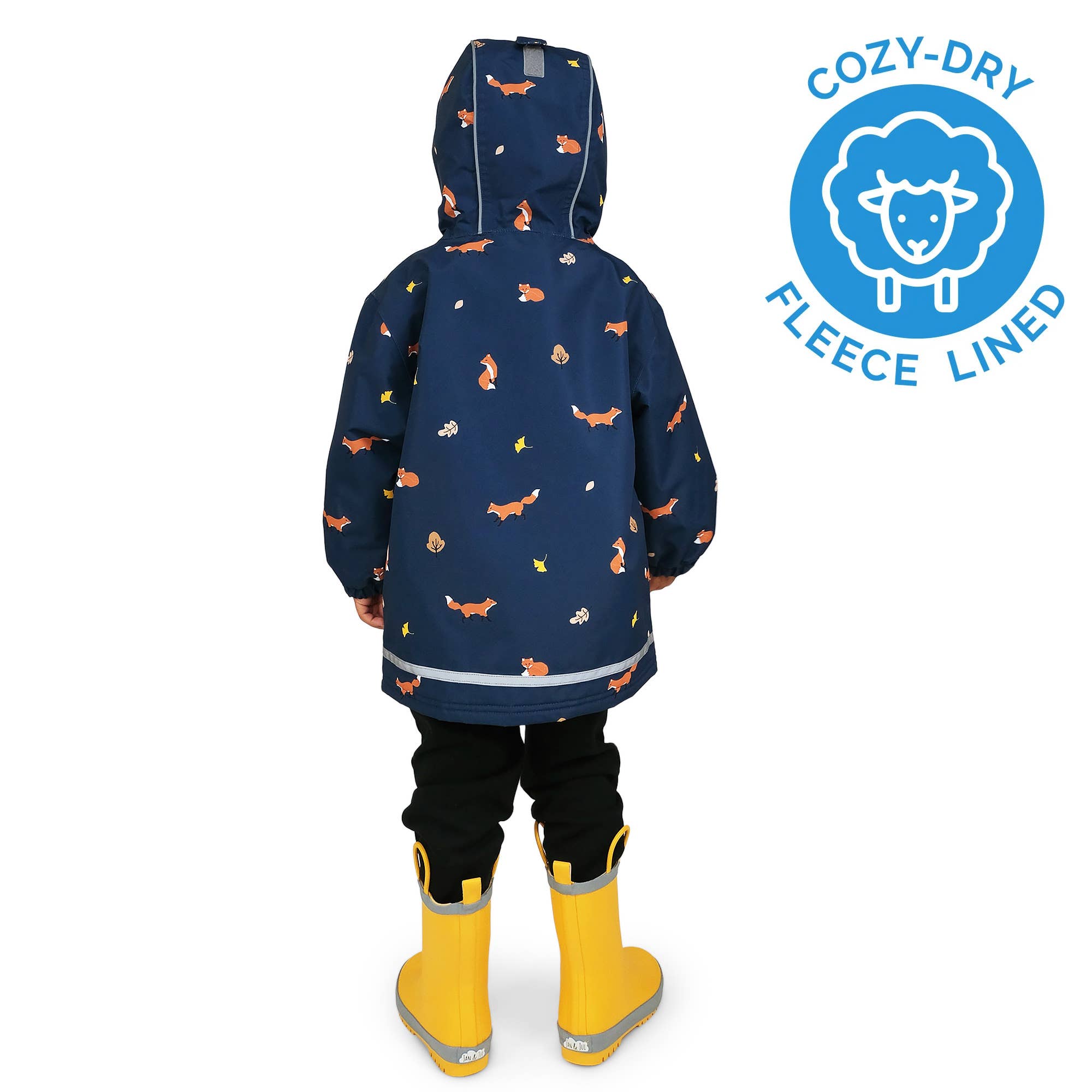 Jan & Jul - Wholesale Raincoat - Kids - Navy Fox | Cozy-Dry Waterproof Jacket1