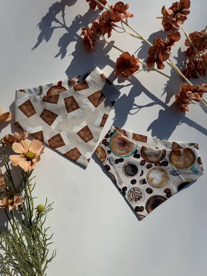 Morning Coffee Bandana for wholesale by The Pet Scout Shop