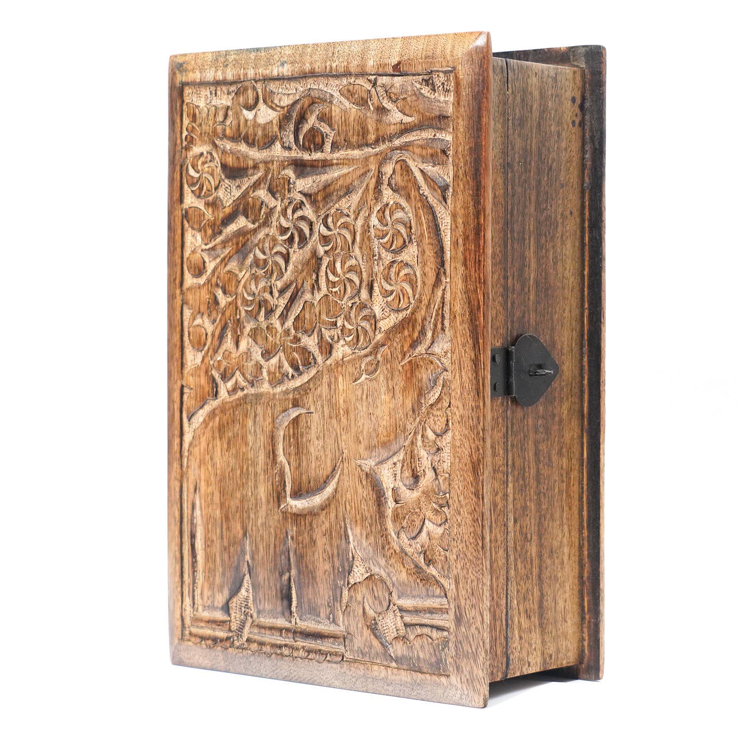 R. Expo/Song of India – wholesale Decorative box – Elephant Carved Mango Wood Box