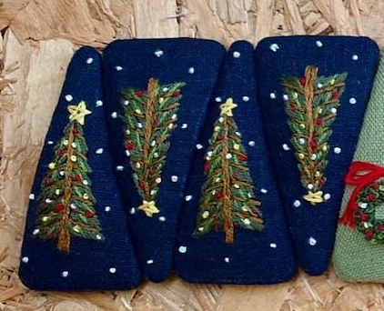 Quince Fables - Wholesale Barrette - Women's - Xmas Theme Embroidered Hair Barrette, Christmas Collection✅4