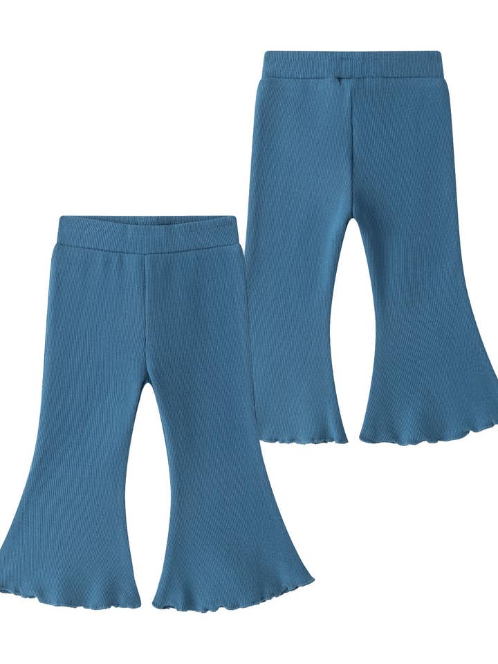 Ribbed long pants with elastic waistband for girls BGI6553 for wholesale by Newness Kids