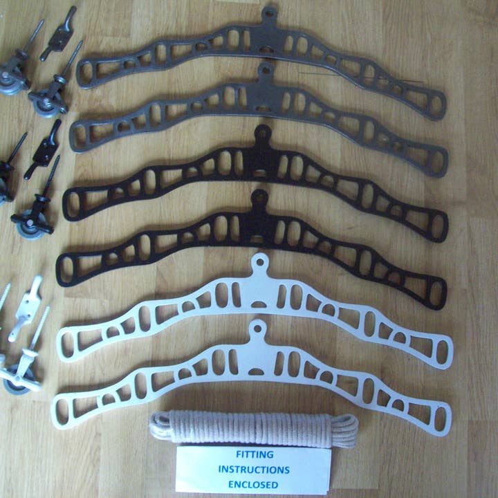 Kit de tendedero de ropa de hierro antiguo victoriano de 6 listones para venta al por mayor de IronmongeryWorld