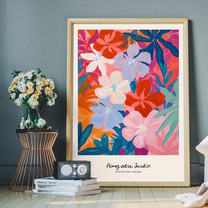 Ink & Drop – wholesale Konsttryck – Älska din trädgård Målade blommor Skriv ut3