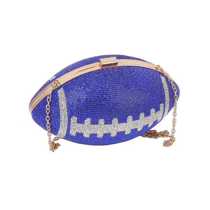 Handbag Factory Corp - Wholesale Clutch Bag - Women's - Rhinestone Studded Football Bag