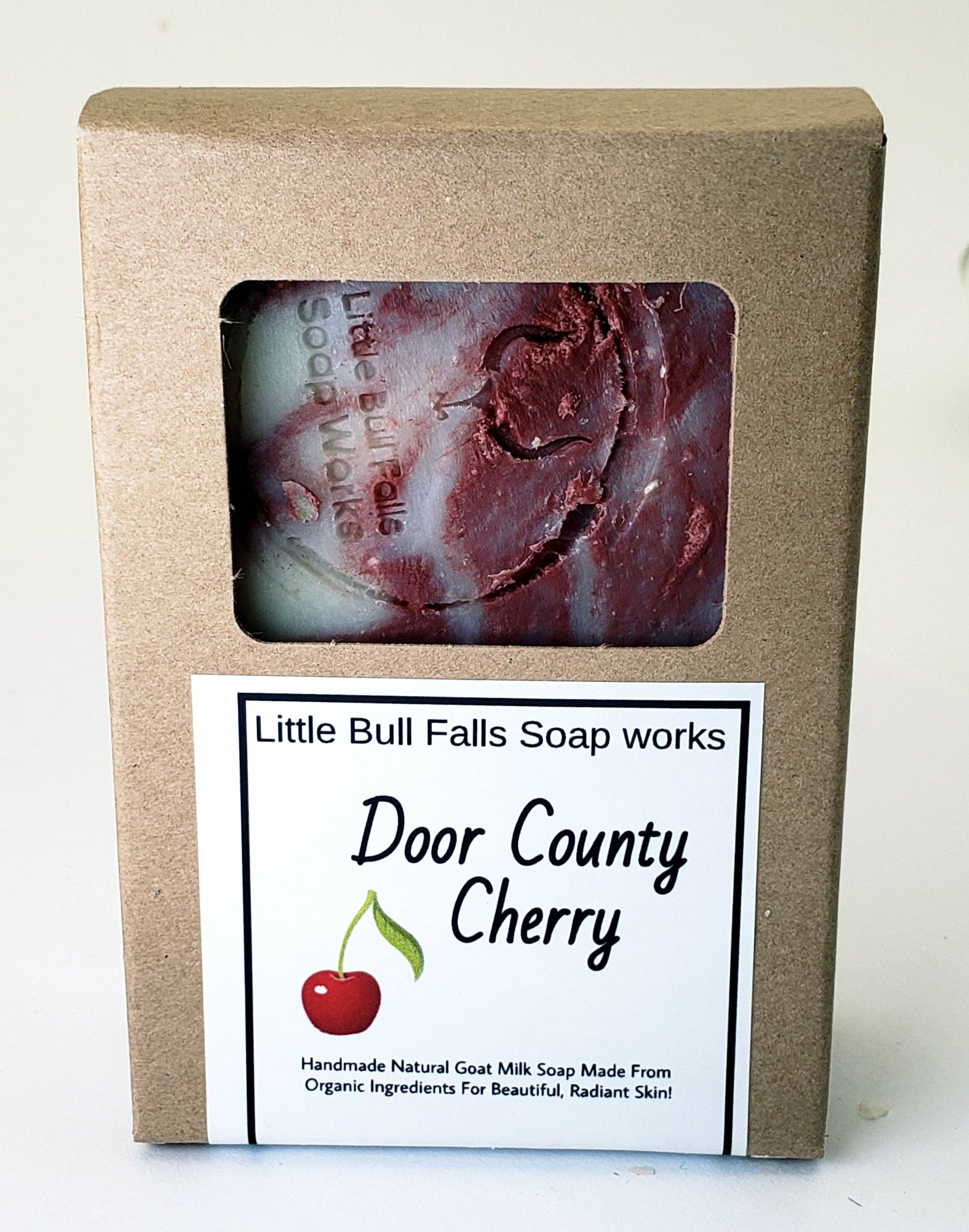 Little Bull Falls Soap Works - Vente Pains de savon - Savon au lait de chèvre cerise Door County1
