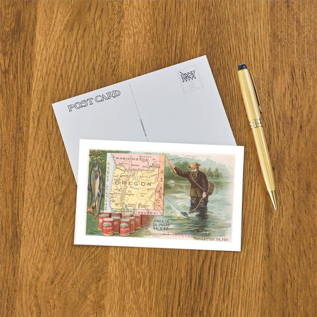 Found Image Press - Wholesale Postcard - Postcard OR-477 Map of Oregon1