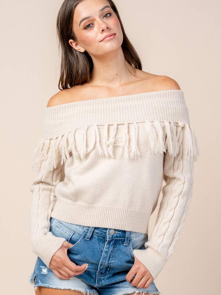 CTKF10472B / PULL ENCOLURE BARDOT pour la vente par BEIVY & COLLABO