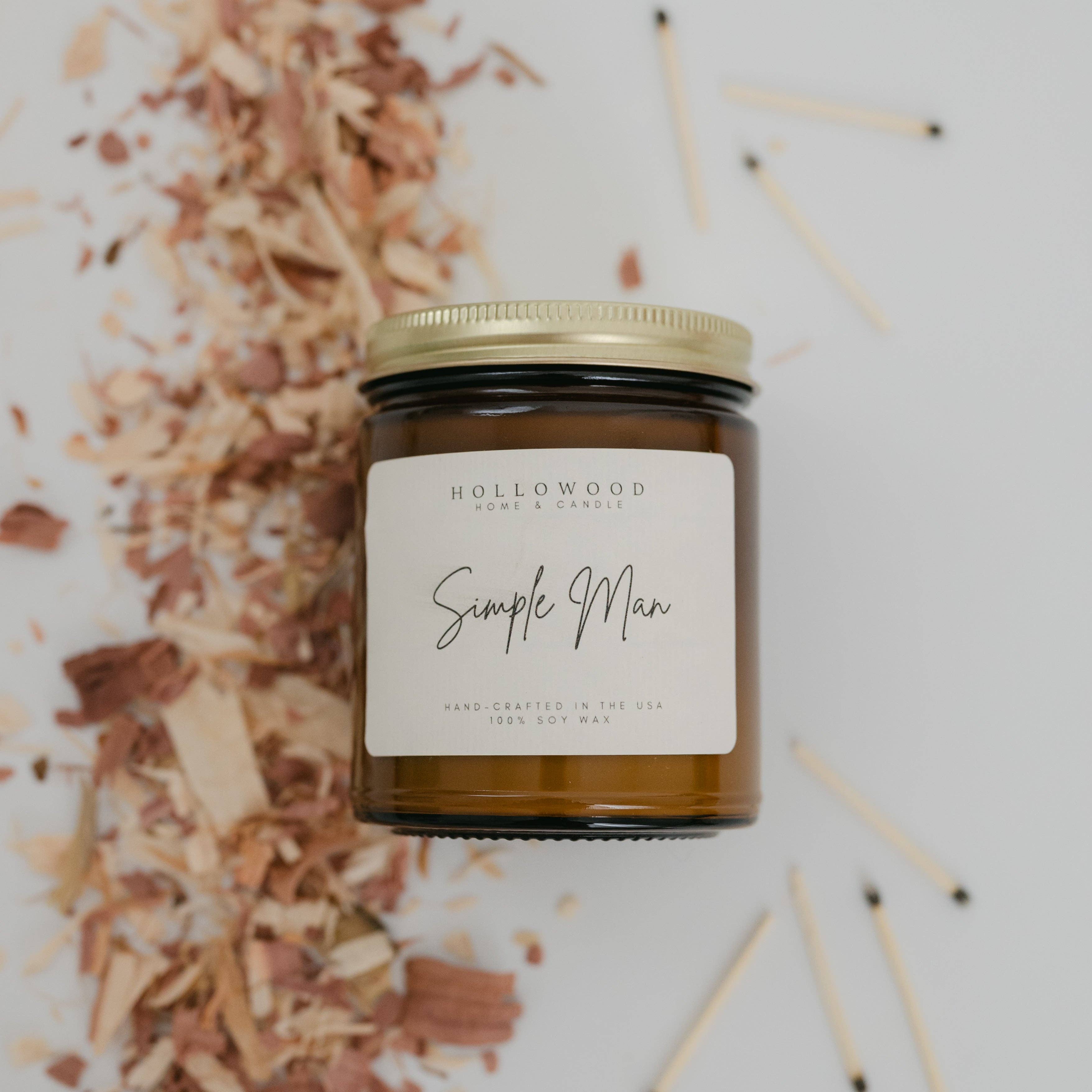 HOLLOWOOD FRAGRANCE - Vendita all'ingrosso Candela in vasetto - SIMPLE MAN | CANDELE1